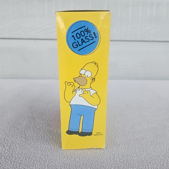 The Simpsons Homer Simpson Shot Glass Glasses Set of 4 Frosted 2000 VTG Downpace - Picture 4 of 8